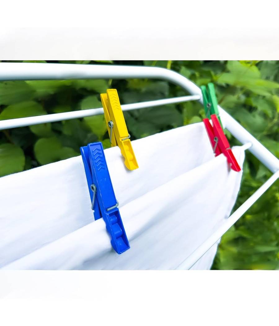 30 Pezzi Pinze Mollette Stendere Panni Bucato Colorate Extra Forti In Plastica --2