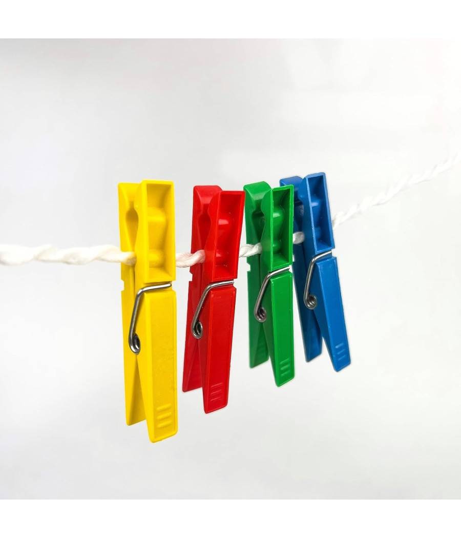 30 Pezzi Pinze Mollette Stendere Panni Bucato Colorate Extra Forti In Plastica --3