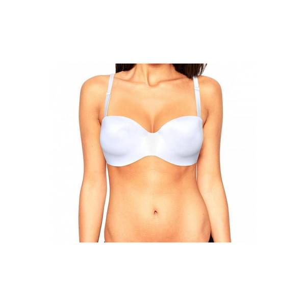 Reggiseno Antemide In Microfibra B45 Coppe Dalla A Alla E Bretelle Rimovibili - Bianco   B 2a