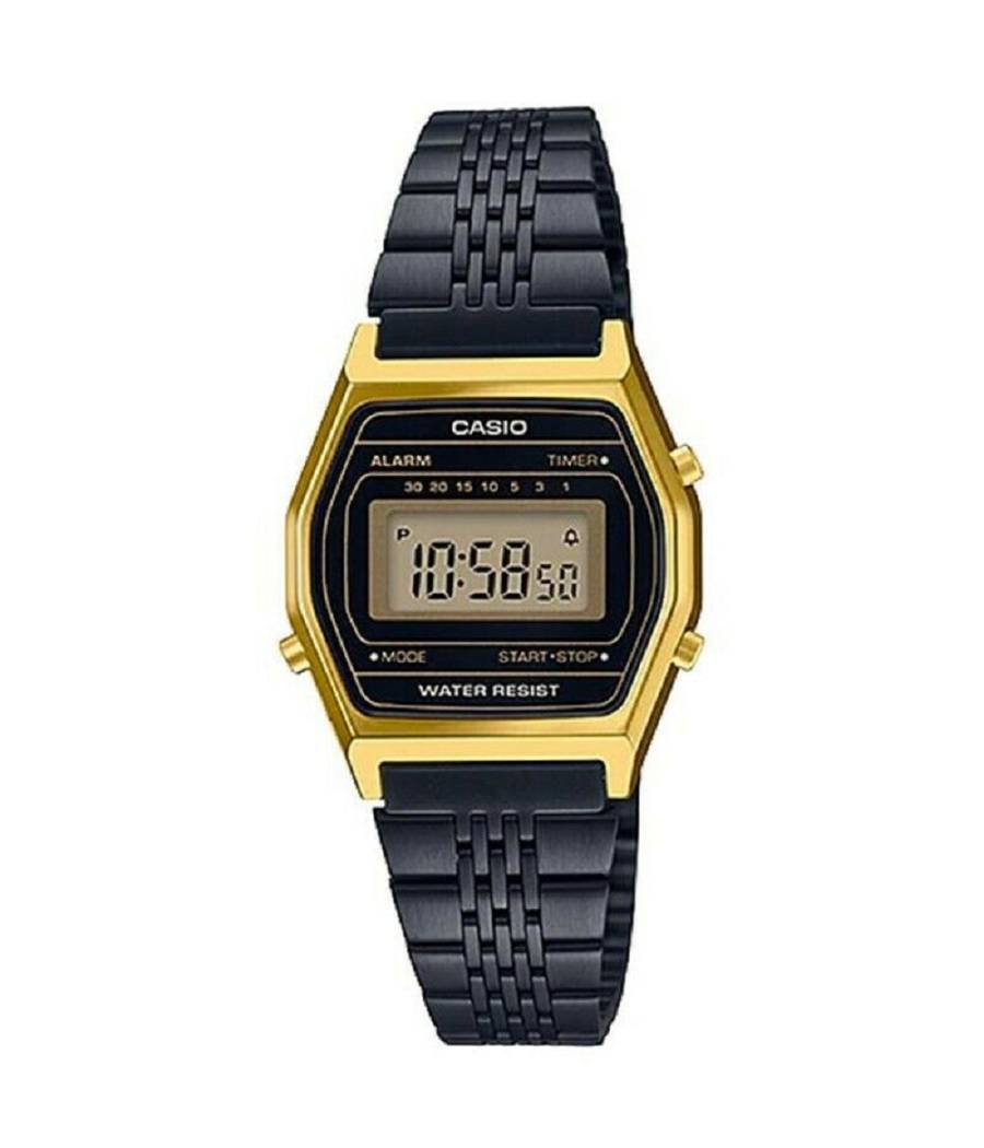 Orologio Polso Casio Donna La690wgb-1df Vintage Acciaio Nero Cassa Dorata --0