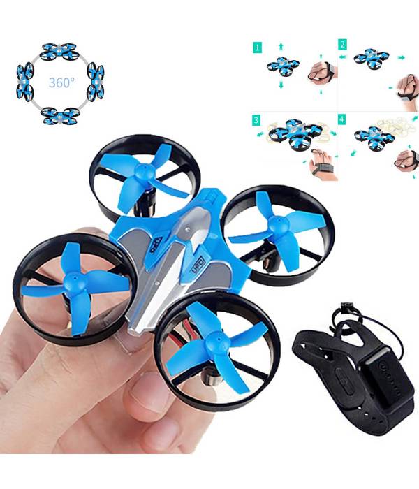 Mini Drone Quadricottero Telecomandato Con Dita Mano Luci Led Rgb Gioco Bambini -