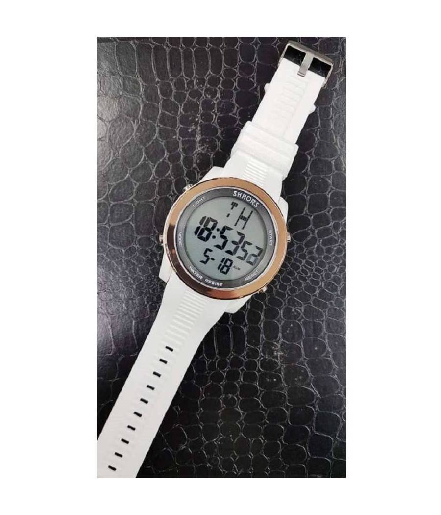 Orologio Da Polso Shhors Sh-829b Digitale Moderno Sveglia Cronometro Led Bianco --0
