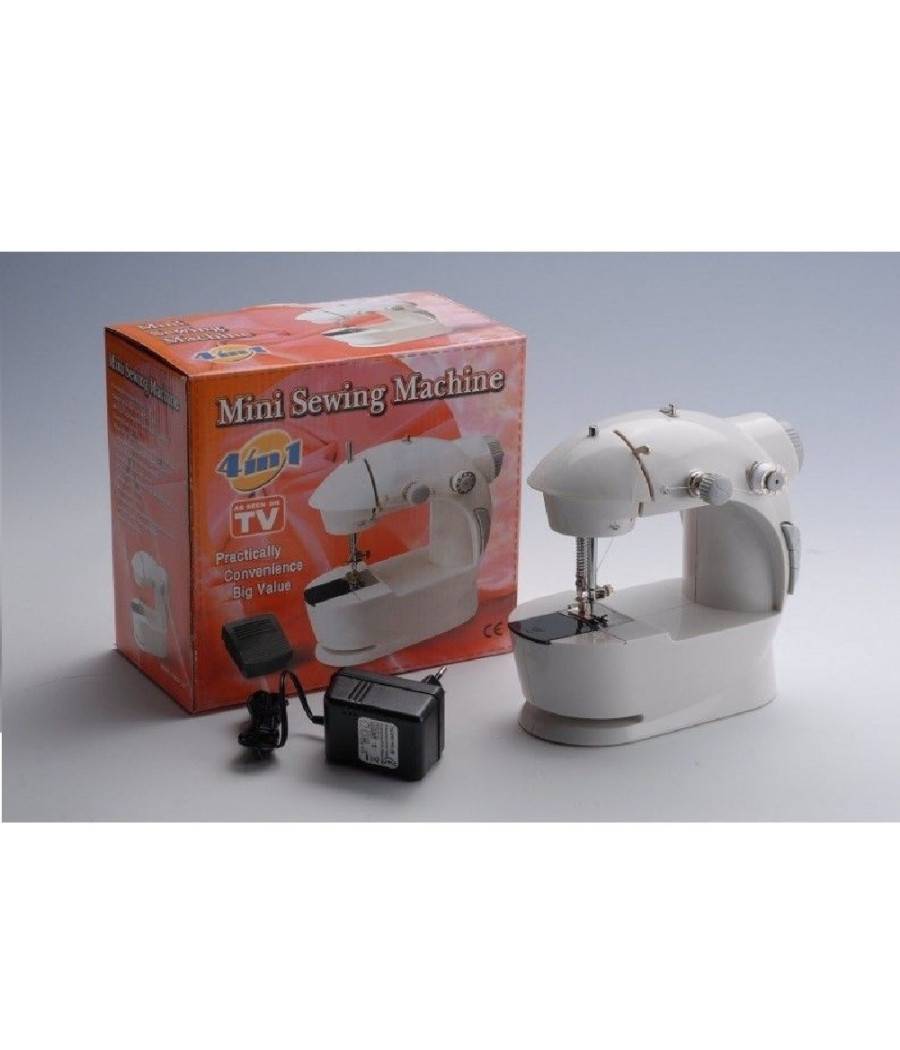 Mini Macchina Per Cucire Da Cucito Portatile 4 In 1 Da Viaggio Con Pedale Ago --0