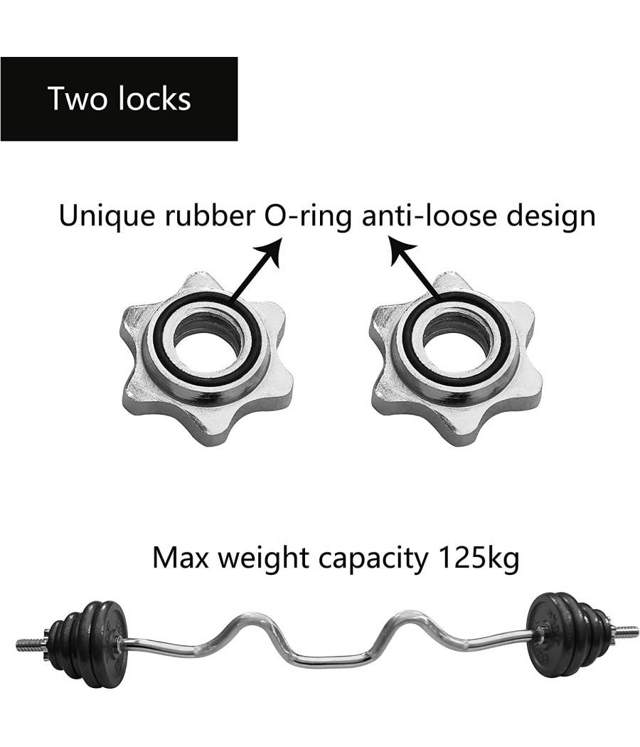 Bilanciere Curl Curvo Ondulato 150cm Con Ferma Dischi Per Sollevamento Pesi --4
