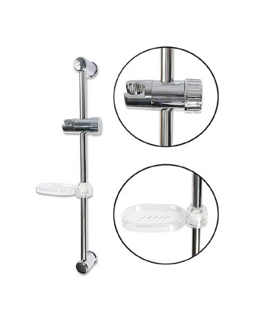 Saliscendi Per Soffione Doccia Altezza Regolabile Con Portasapone 60 Cm 69155 --0