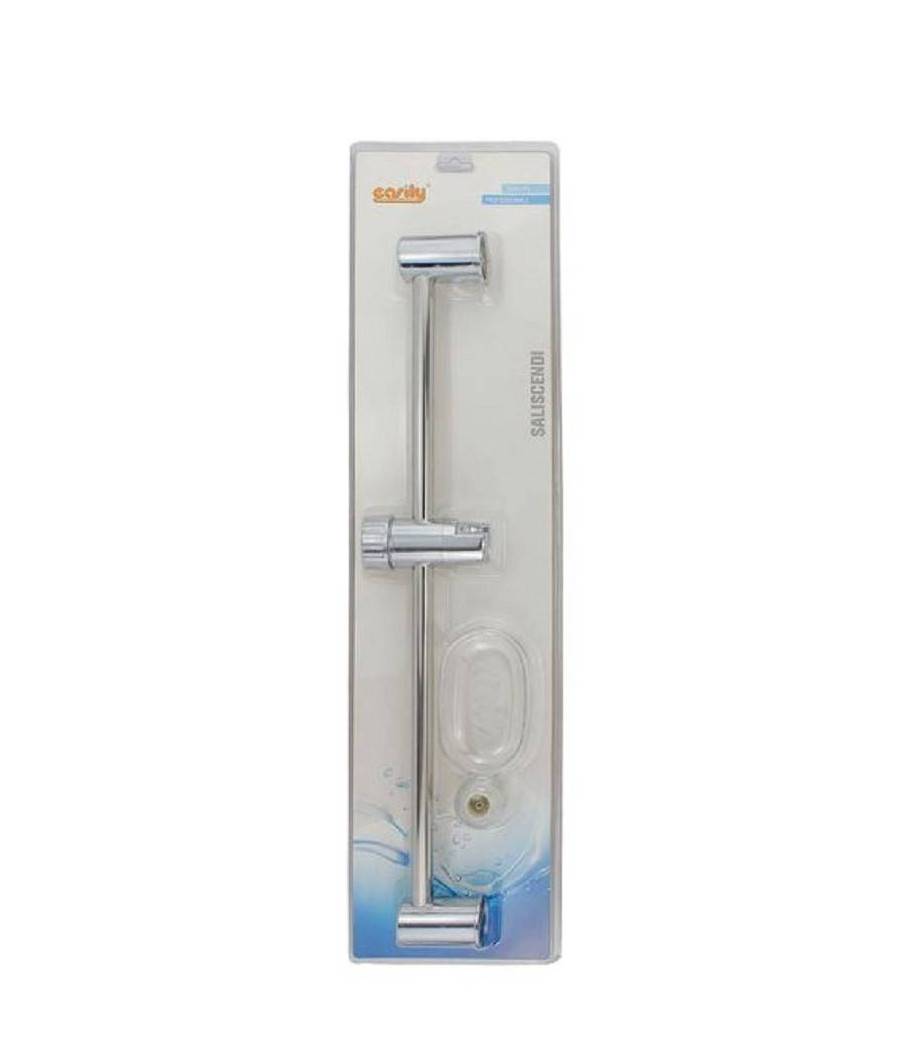 Saliscendi Per Soffione Doccia Altezza Regolabile Con Portasapone 60 Cm 69155 --1
