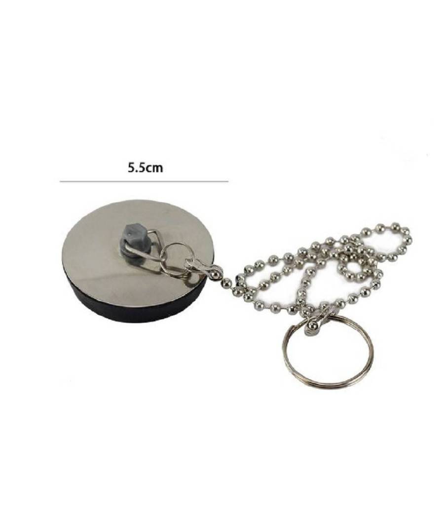 Tappo Con Catenella 5,5 Cm Per Lavello Lavandino Lavabo Bagno Cucina 10392 --1