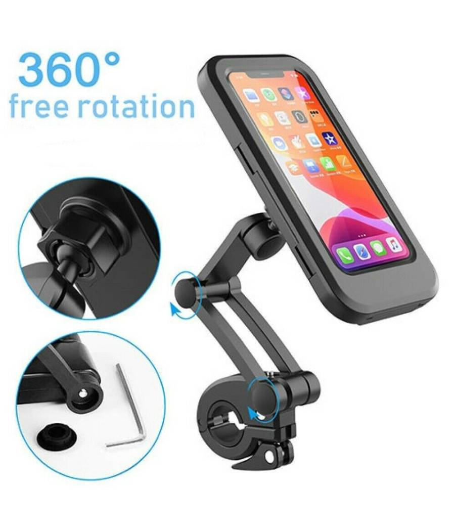 Supporto Custodia Porta Cellulare Impermeabile Per Moto Bici Fino 6.7" Hl-69 --1