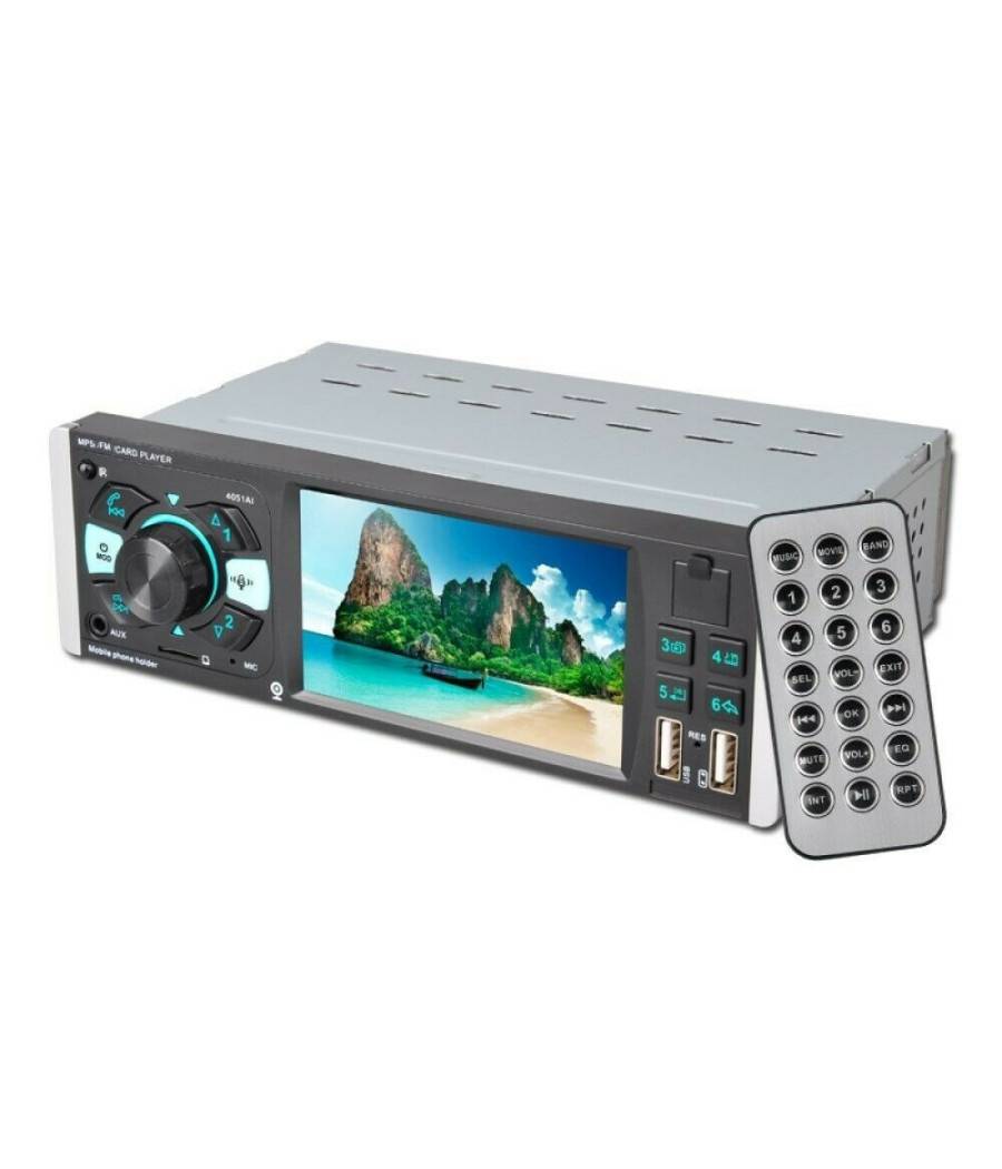 Autoradio 1 Din Display Tft 4.1" Stereo 45wx4 Bluetooth Usb Aux Mp3 Media 4051ai --0