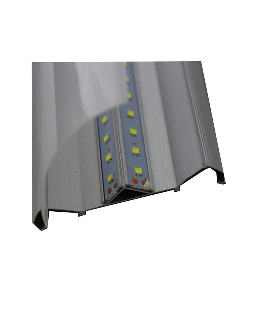 Plafoniera Applique A Led Slim Smd Soffitto Lampada Profilo Spessore 27mm Luce - -Bianco Caldo 150 cm --2