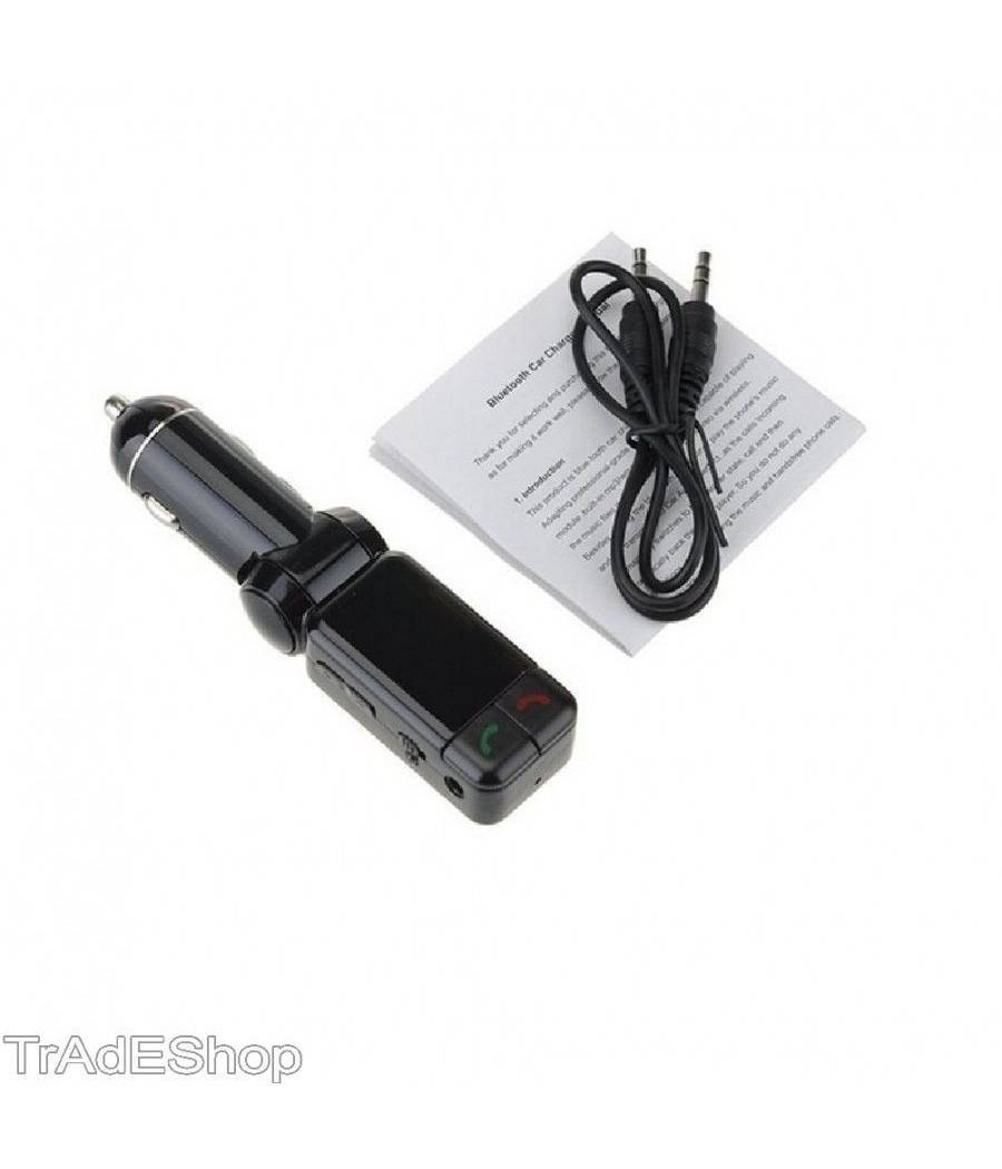 Trasmettitore Bluetooth Vivavoce Con Display Fm Lettore Mp3 Usb Modulatore Auto --1