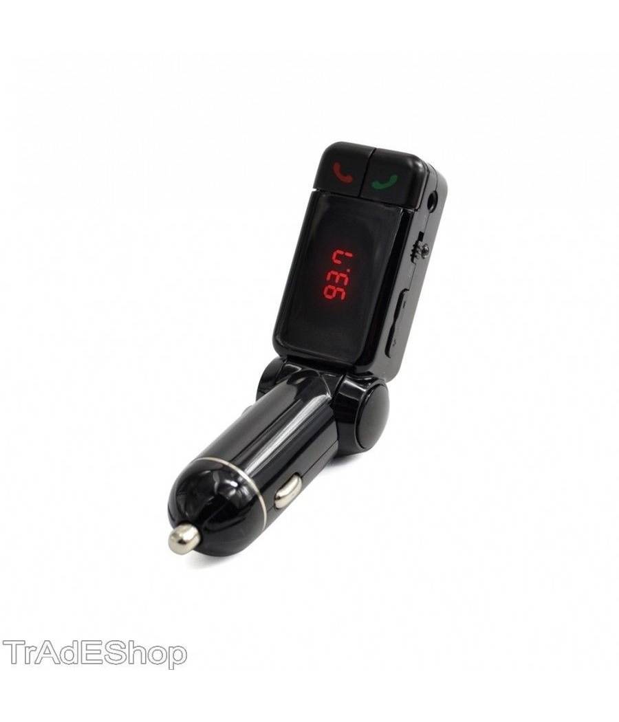 Trasmettitore Bluetooth Vivavoce Con Display Fm Lettore Mp3 Usb Modulatore Auto --3