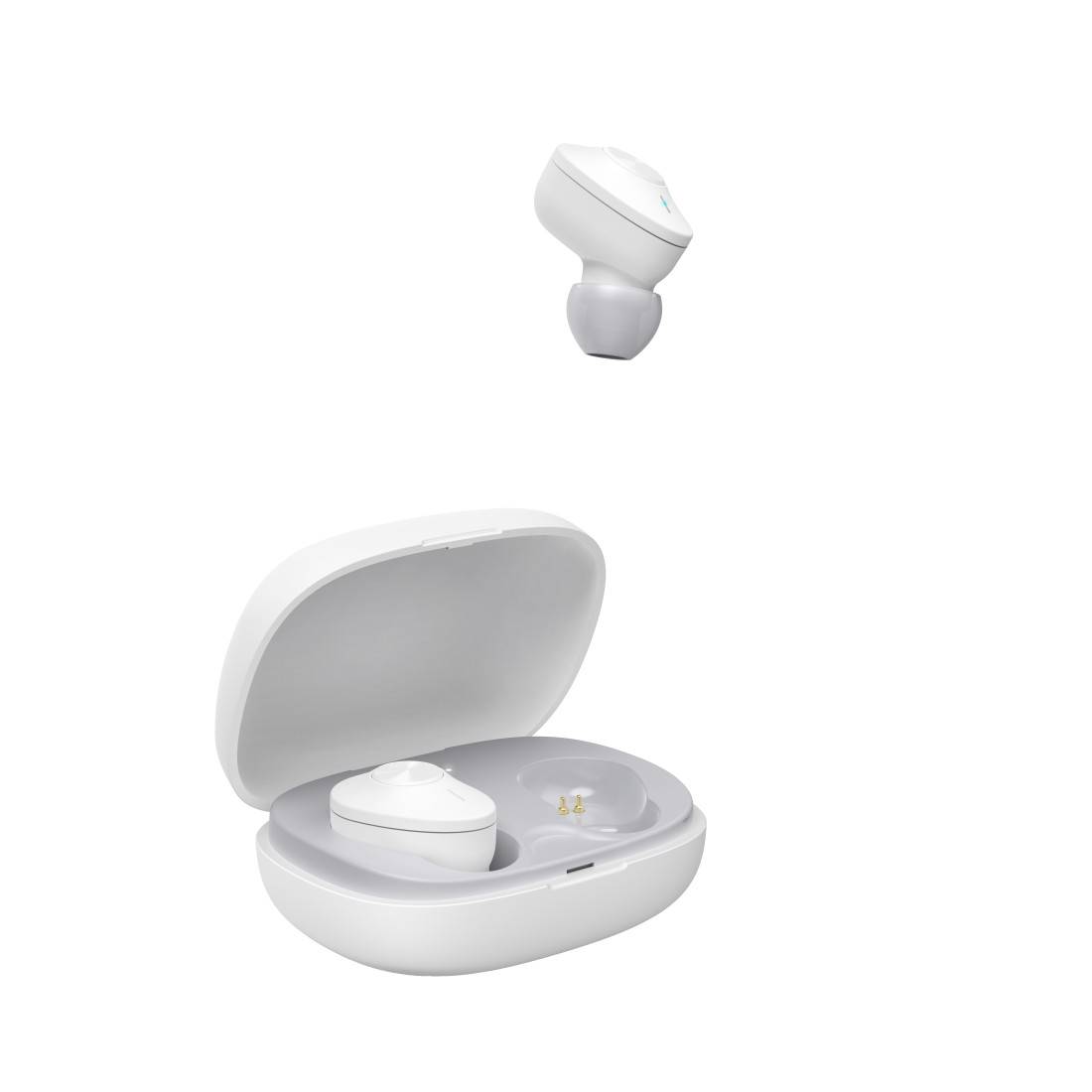 Hama Freedom Buddy Kopfhörer True Wireless Stereo (TWS) im Ohr Anrufe/Musik Bluetooth Hellgrau - Weiß (00184162)-1