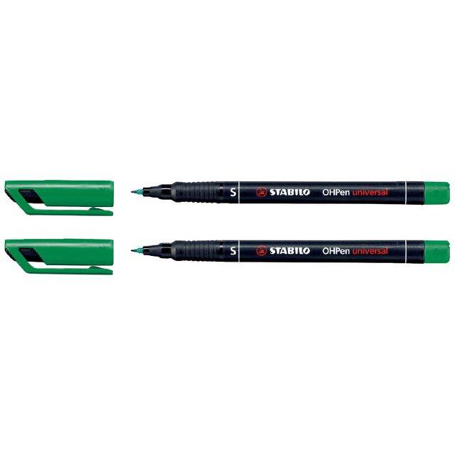 Penna OHPen Universal Permanente Stabilo - Punta Superfine - 841/36 (Verde Conf. 10)-3