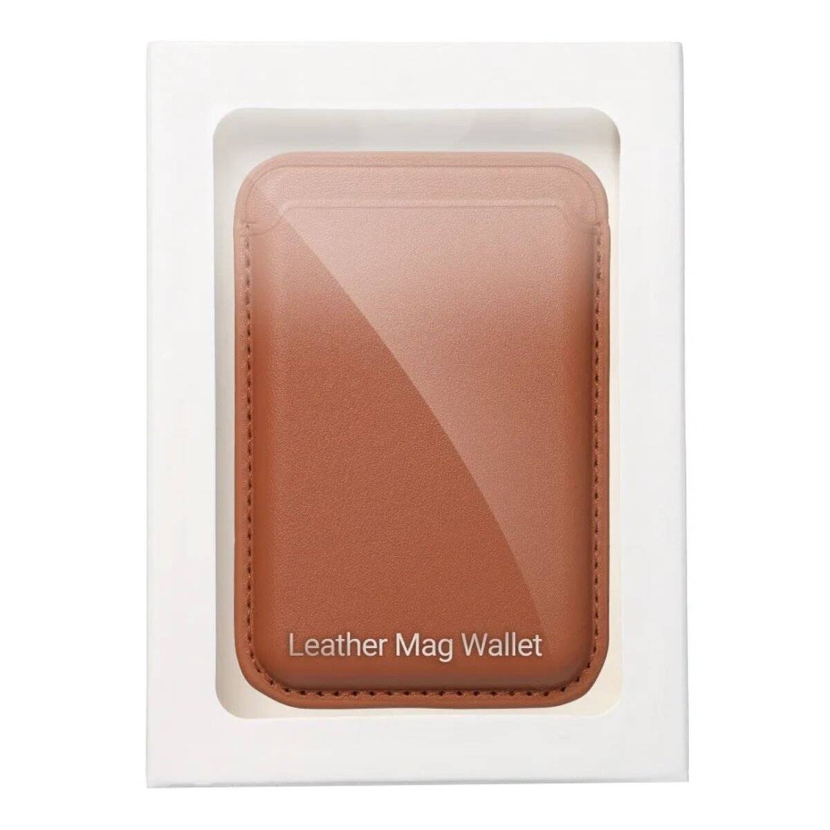 Portafoglio magnetico in pelle per dispositivi da iPhone 12 in su, supporta la tecnologia MagSafe, marrone-2