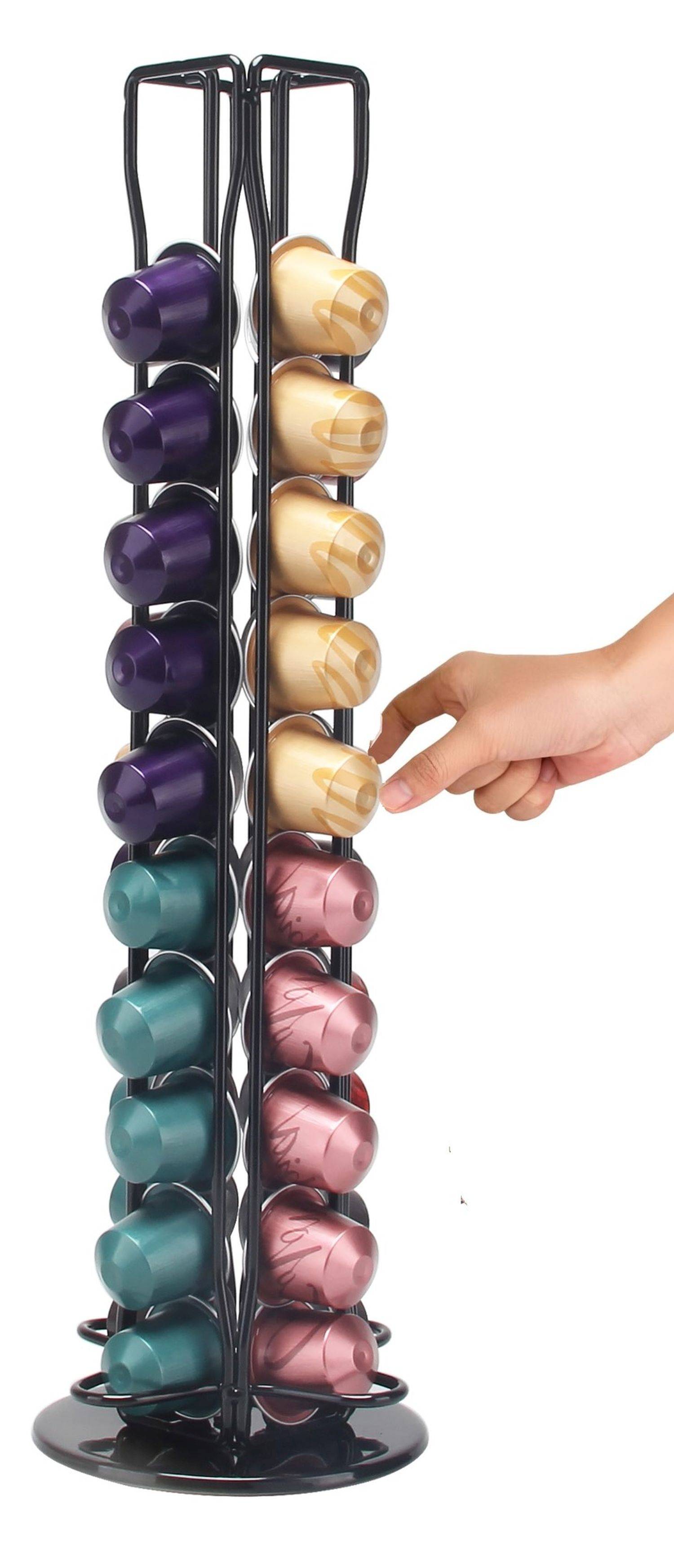 Porta capsule caffè girevole per 40 capsule, compatibile con il dispenser per capsule porta capsule Nespresso-2