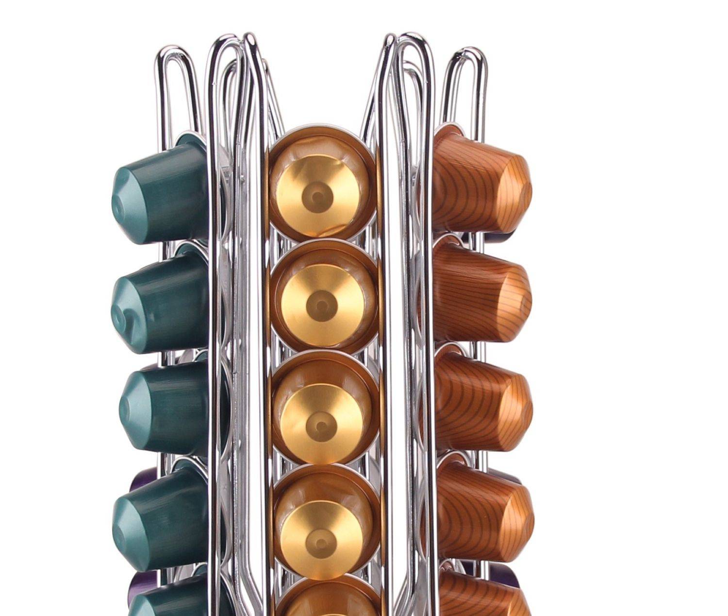 Porta capsule caffè girevole per 48 capsule, compatibile con il dispenser per capsule porta capsule Nespresso-0