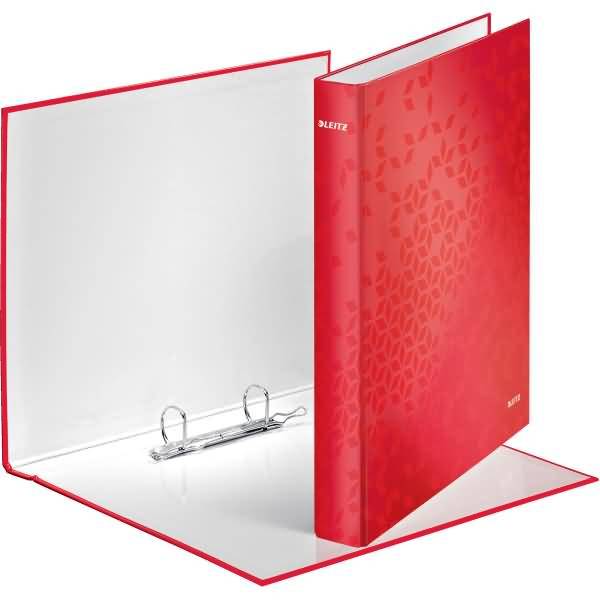Raccoglitore ad anelli LEITZ a 2 anelli DIN A4 4 cm rosso-1
