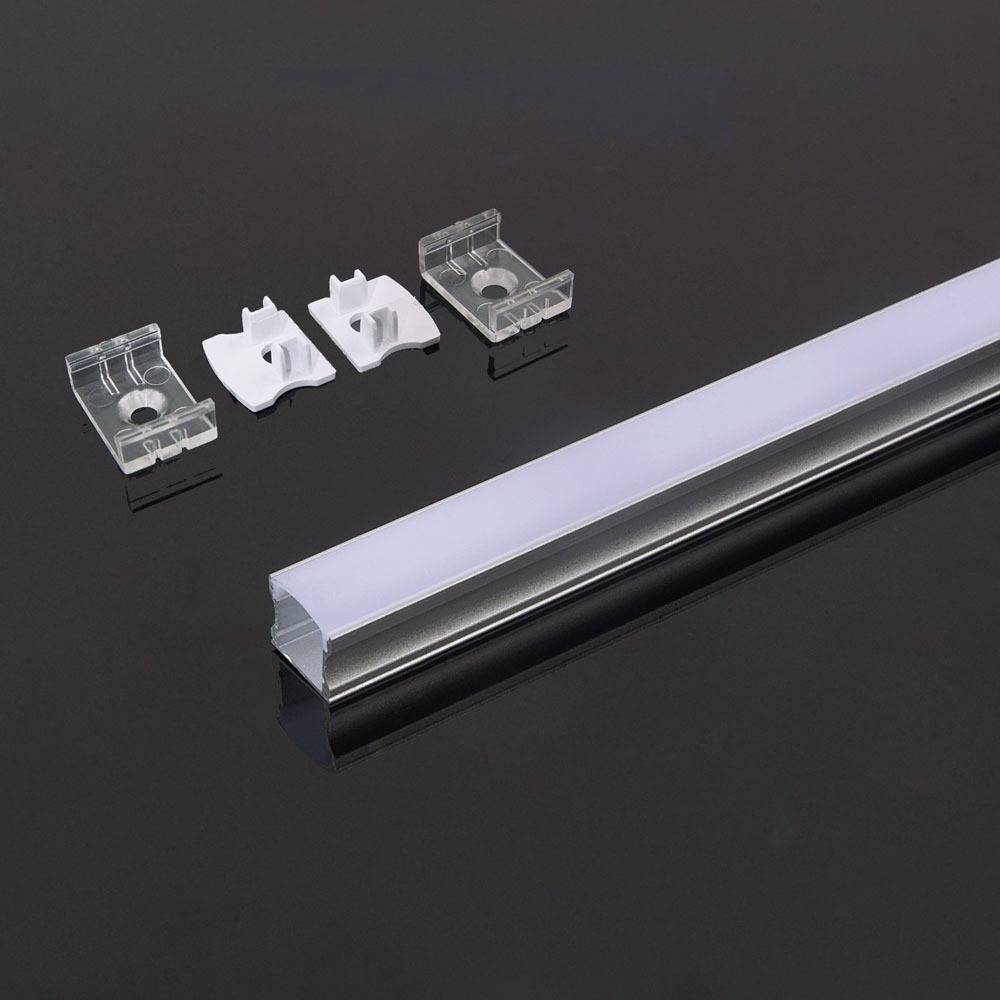 V-TAC Profilo Lineare Strip LED L:12.5mm Silver/Copertura Opaca 2000x17.2x14.4mm-0
