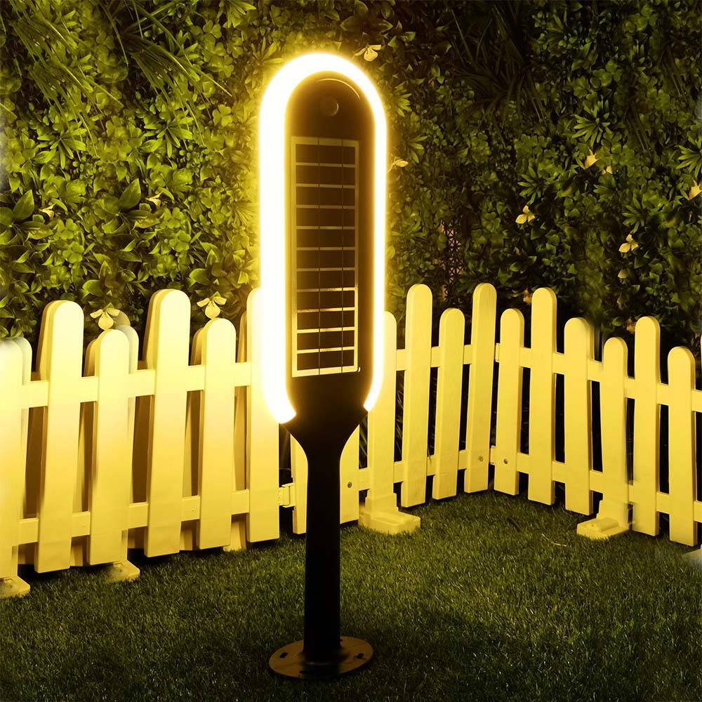 V-TAC Piantana LED Solare da Giardino 5W Bianco/Nero 4000K IP65-1