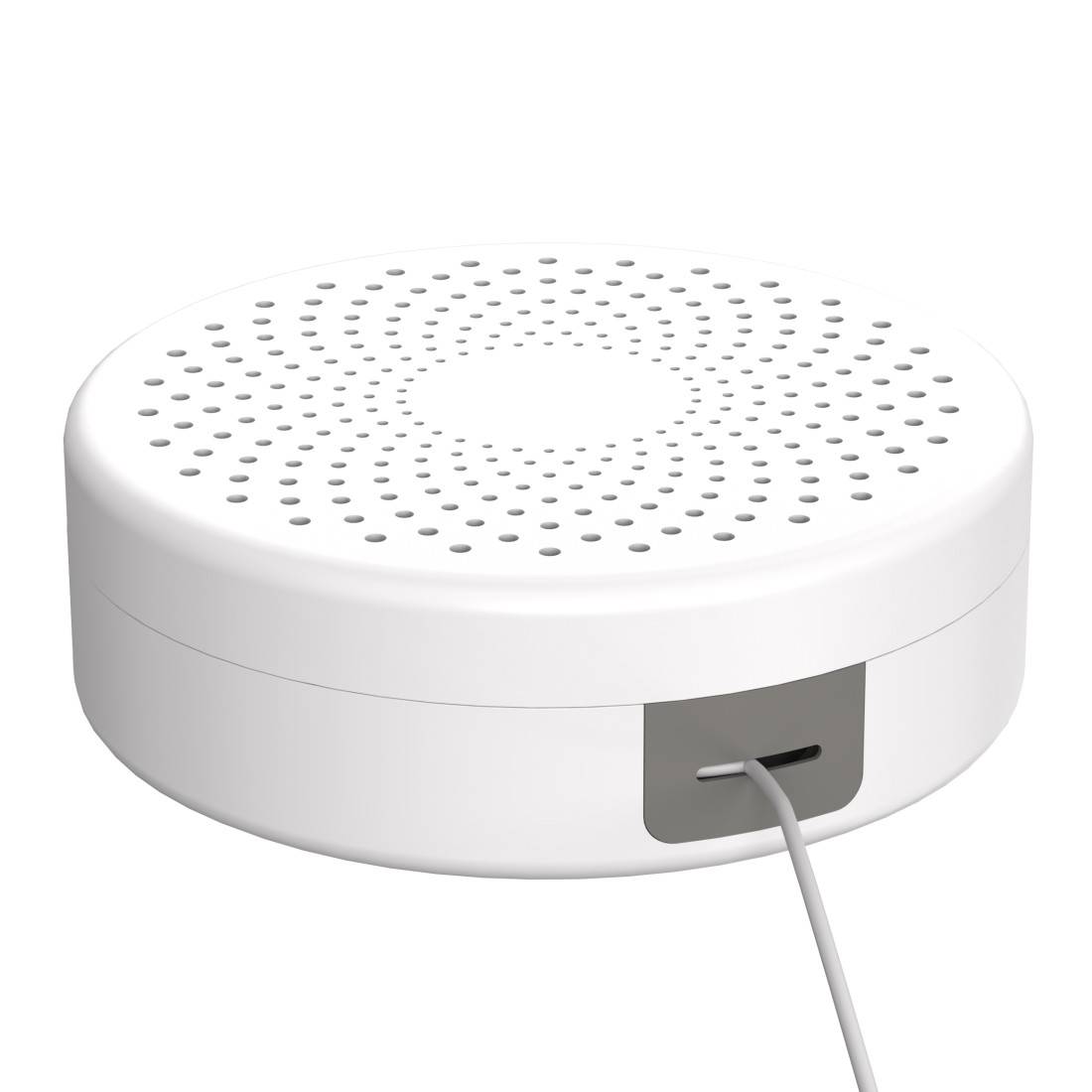 Hama Kabelbox rund, Wandmontage, integrierte Kabelführung, 18,0 x 5,5 cm, Weiß (00221014)-3