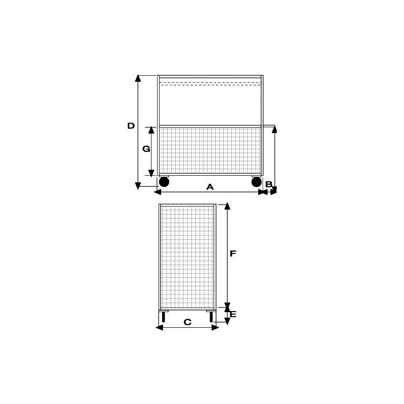 Portabombola Monoposto per Trasporto su Scale Lt. 40/50 ART031B-1