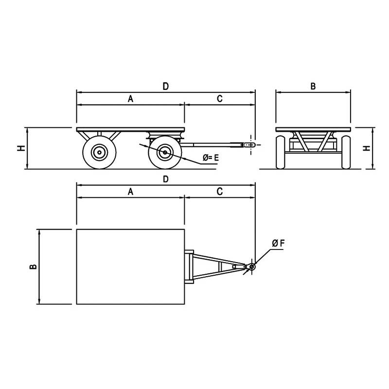 Portacasse, Portafusti e Fustini con Scaricafacile, 2 Ruote Antiforatura ART009S-02-0