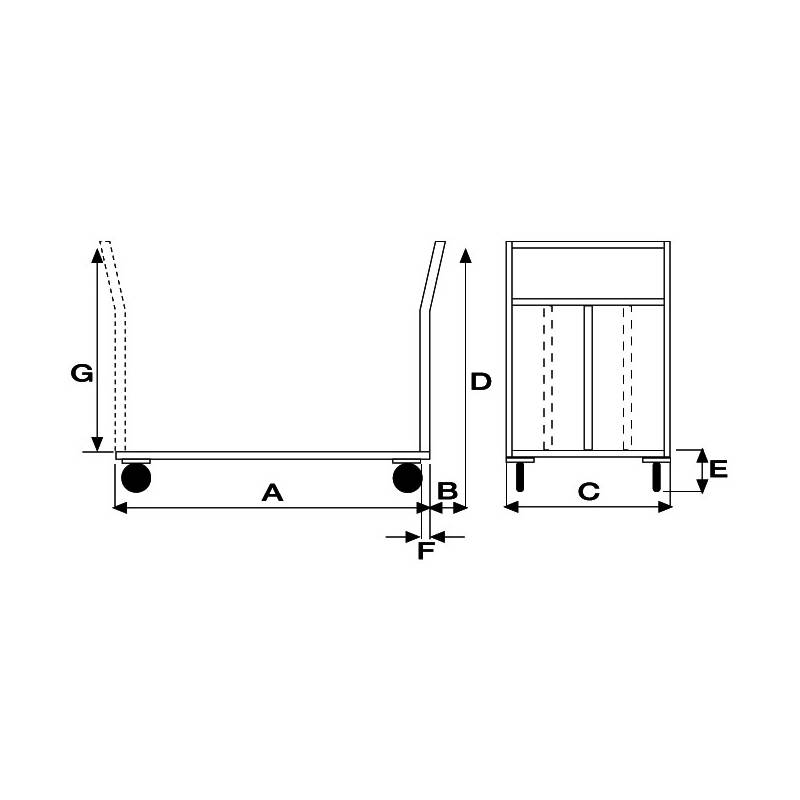 Porta Pannelli Sponda 1600X300 Ø25X1,5 Lunghezza Mm 2061 ART117B-S1-0