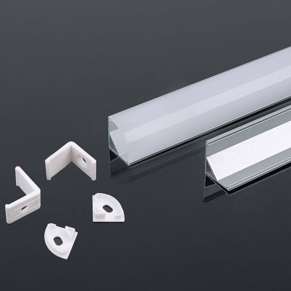 V-TAC Profilo Angolare Strip LED L:10.5mm Silver/Copertura Opaca 2000x15.8x15.8mm-0