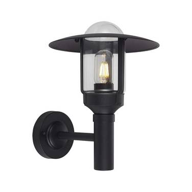 V-TAC Applique LED da Esterno E27 (max 60W) Lampione Lanterna Nera IP44
