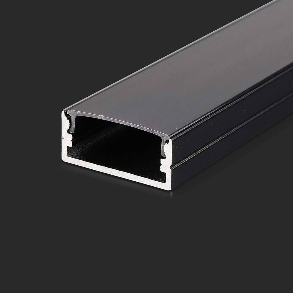 V-TAC Profilo Lineare Strip LED L:21.5mm Nero/Copertura Nera Opaca 2000x23.5x9.8mm-0