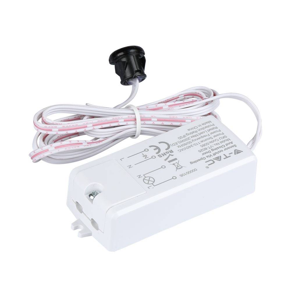 V-TAC Sensore Movimento Infrarossi 30° Attivazione tramite Apertura/Chiusura Porta IP20-2