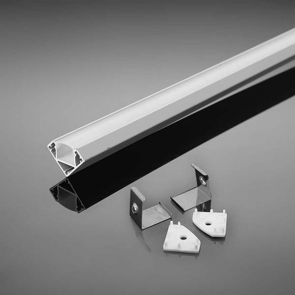 V-TAC Profilo Angolare Strip LED L:12.1mm Bianco/Copertura Opaca 2000x19x19mm