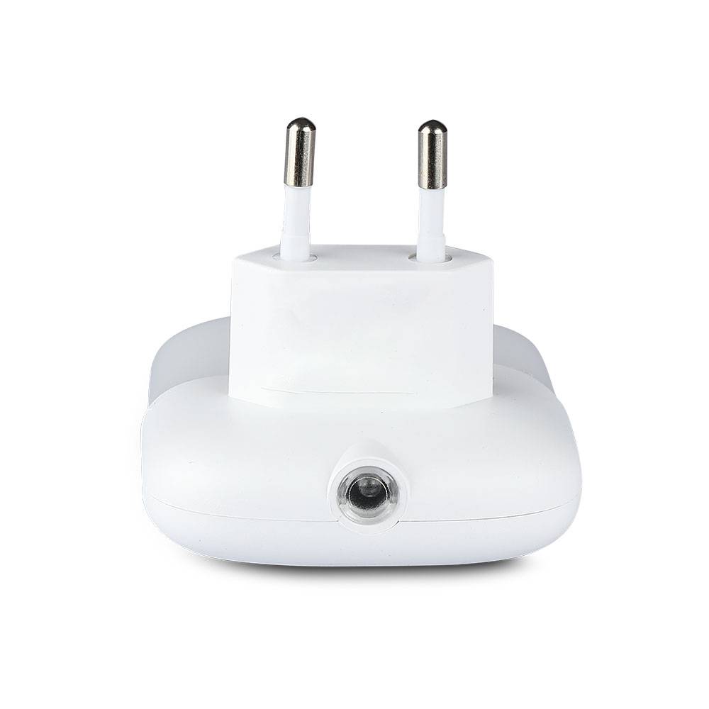 V-TAC Faretto LED Chip Samsung Segnapasso Notturno 0,45W Sensore Crepuscolare 3000K IP20-4