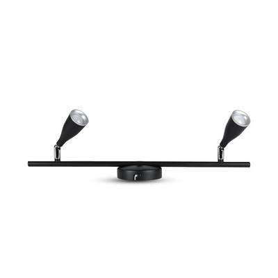 Lampada da muro Led 9W (2x4.5W) Wall Light colore nero V-TAC VT-810 3000K-0
