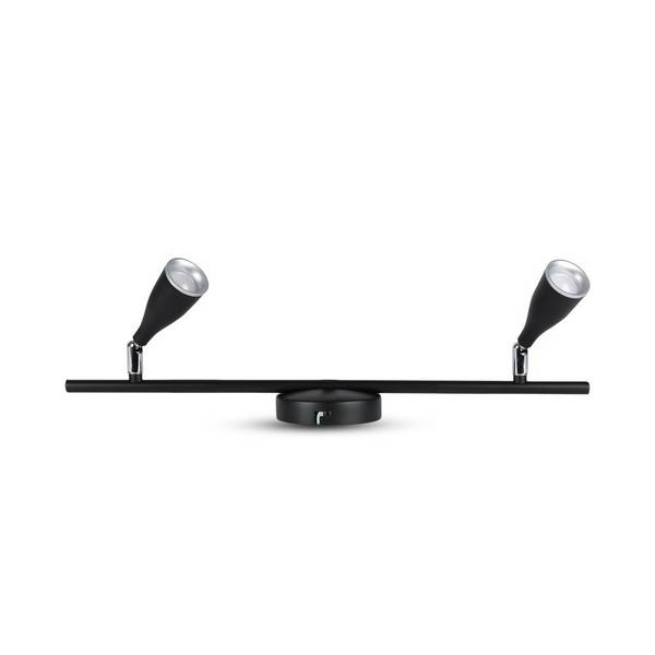 Lampada da muro Led 9W (2x4.5W) Wall Light colore nero V-TAC VT-810 3000K