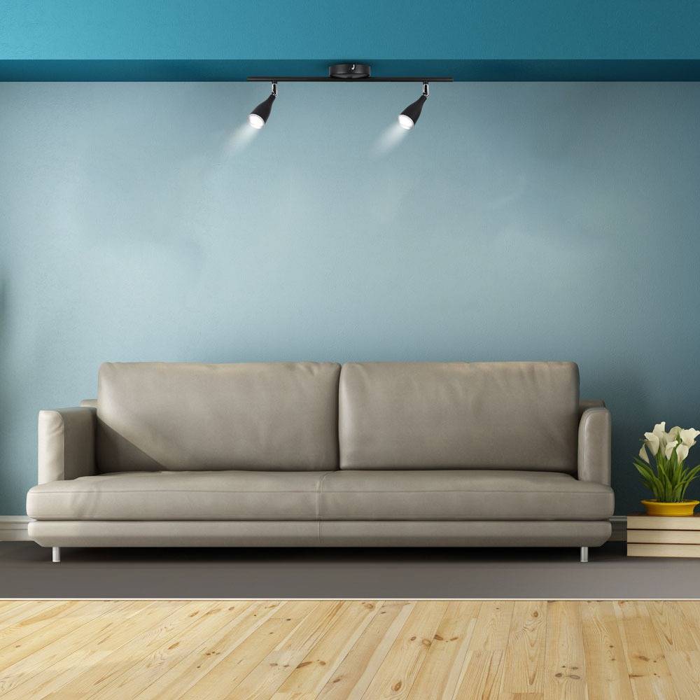 Lampada da muro Led 9W (2x4.5W) Wall Light colore nero V-TAC VT-810 3000K-2