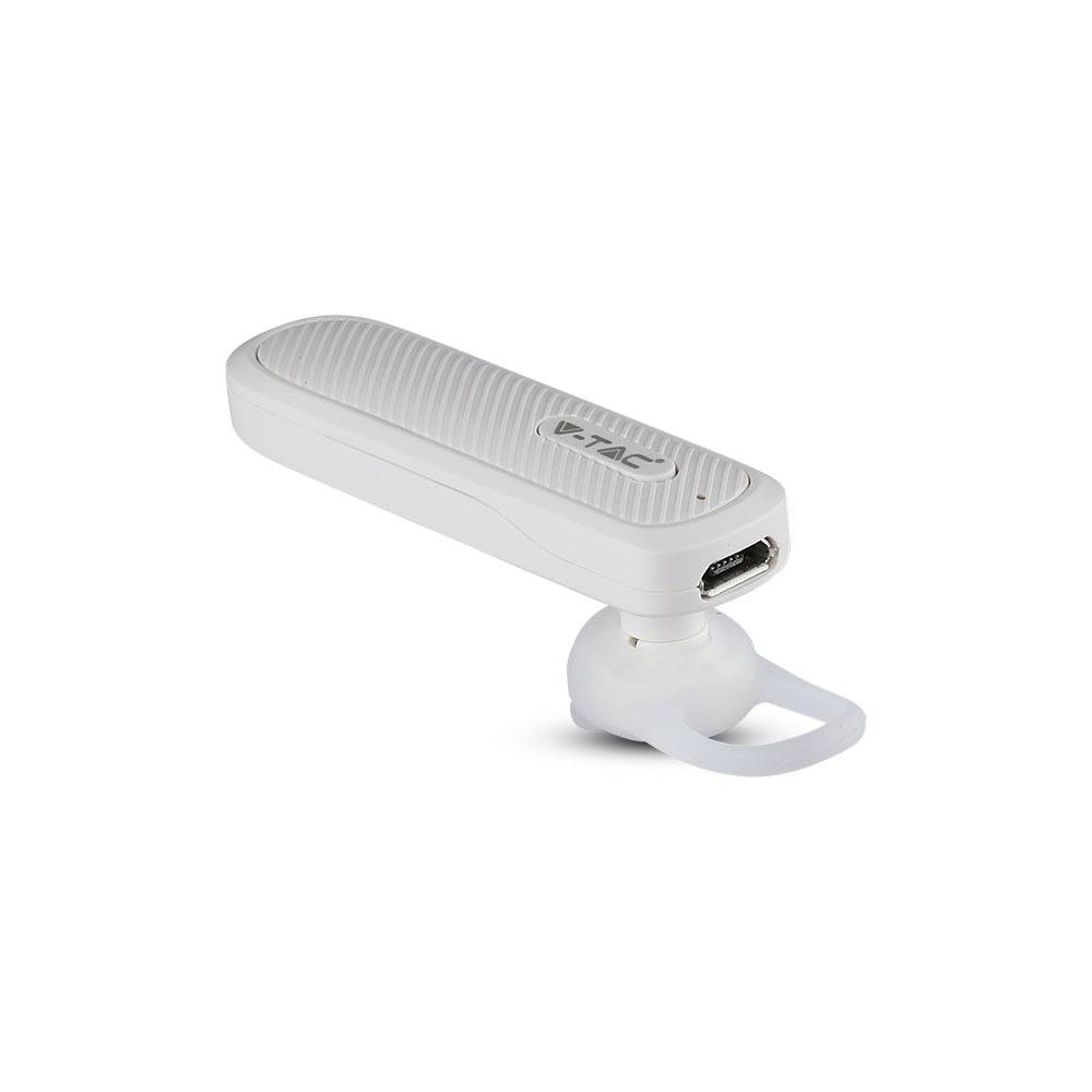 V-TAC Auricolare Bluetooth 70mAh Colore Bianco-4