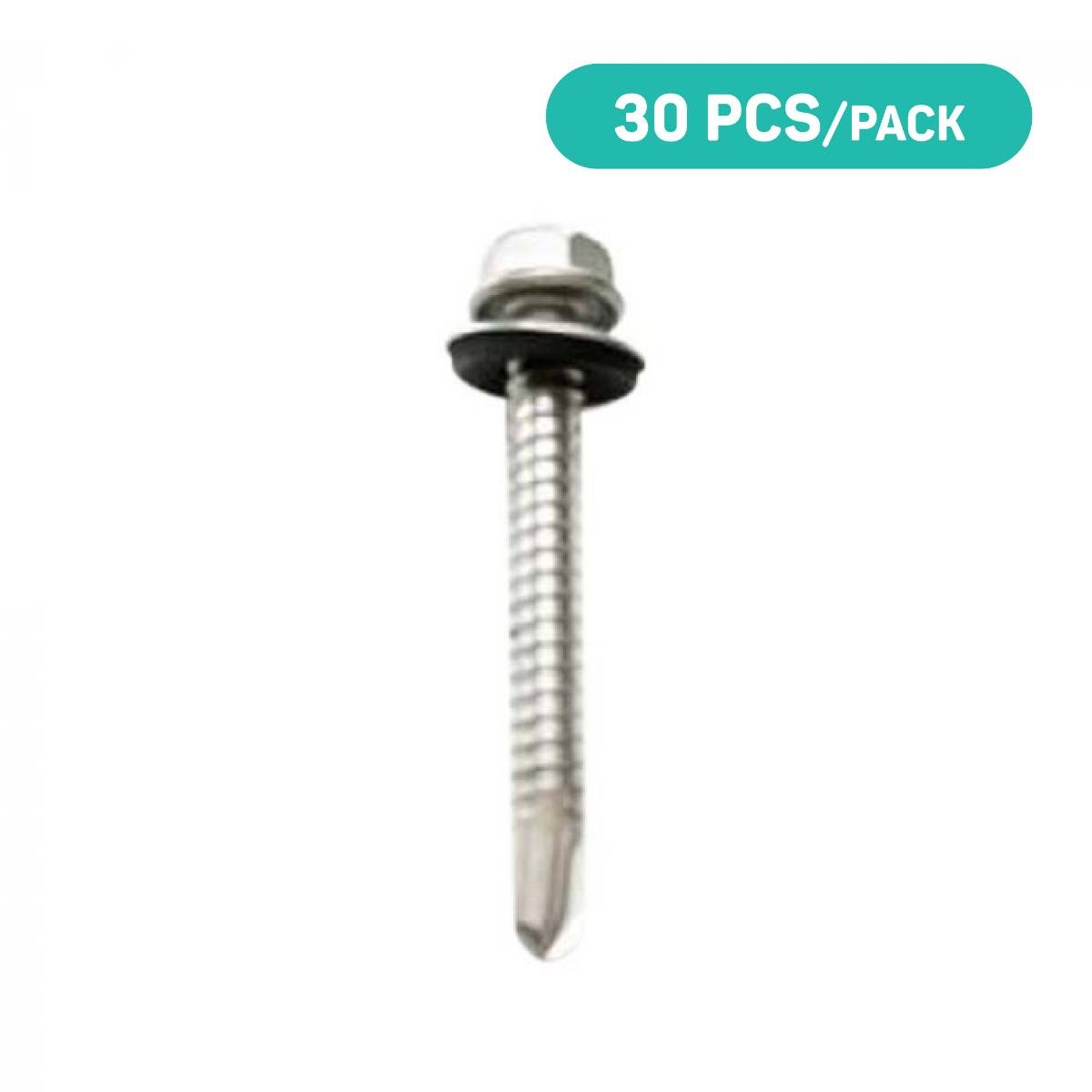 V-TAC Viti M6 50mm con Guarnizione per Fissaggio Pannelli (30 Pezzi)-0