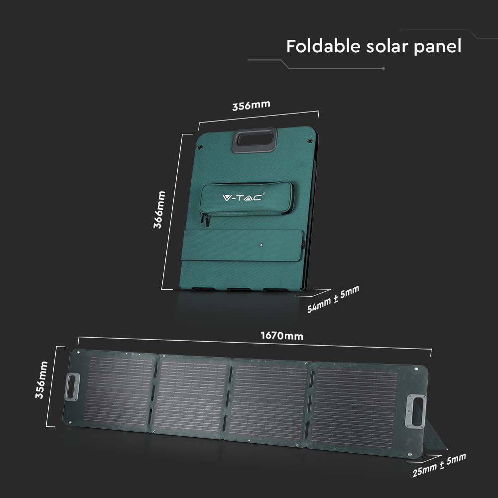 V-TAC Pannello Solare 80W per Power Station 1670x356x25mm IP67-2