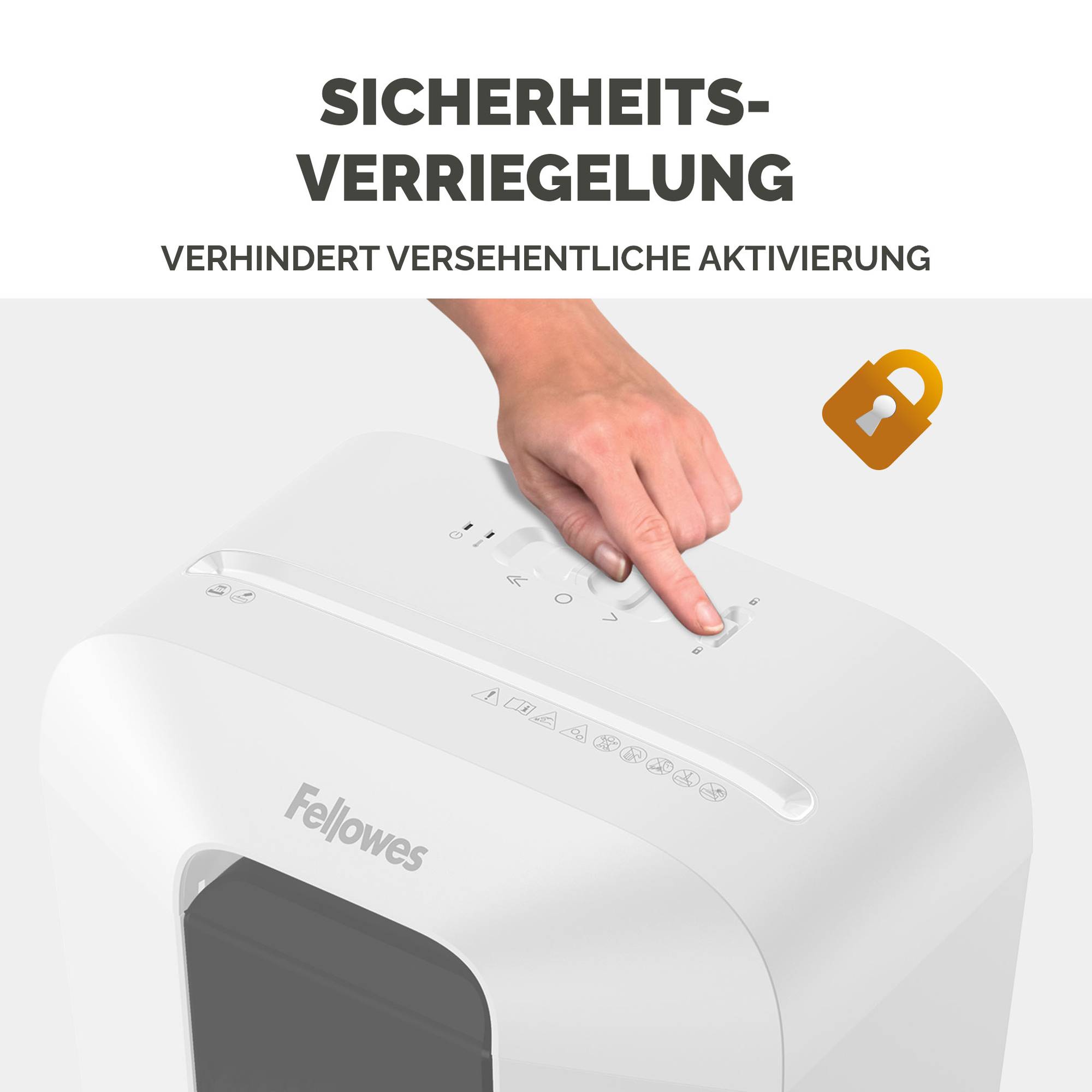 Fellowes Powershred LX70 Aktenvernichter mit Partikelschnitt P-4, 4 x 40 mm, bis 11 Blatt, weiÃŸ (100017468)-3