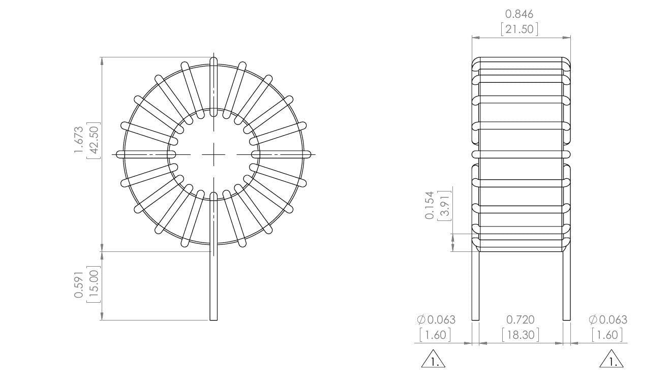 Induttore toroidale 470 µH Abracon ATCA-08-471M-V-1