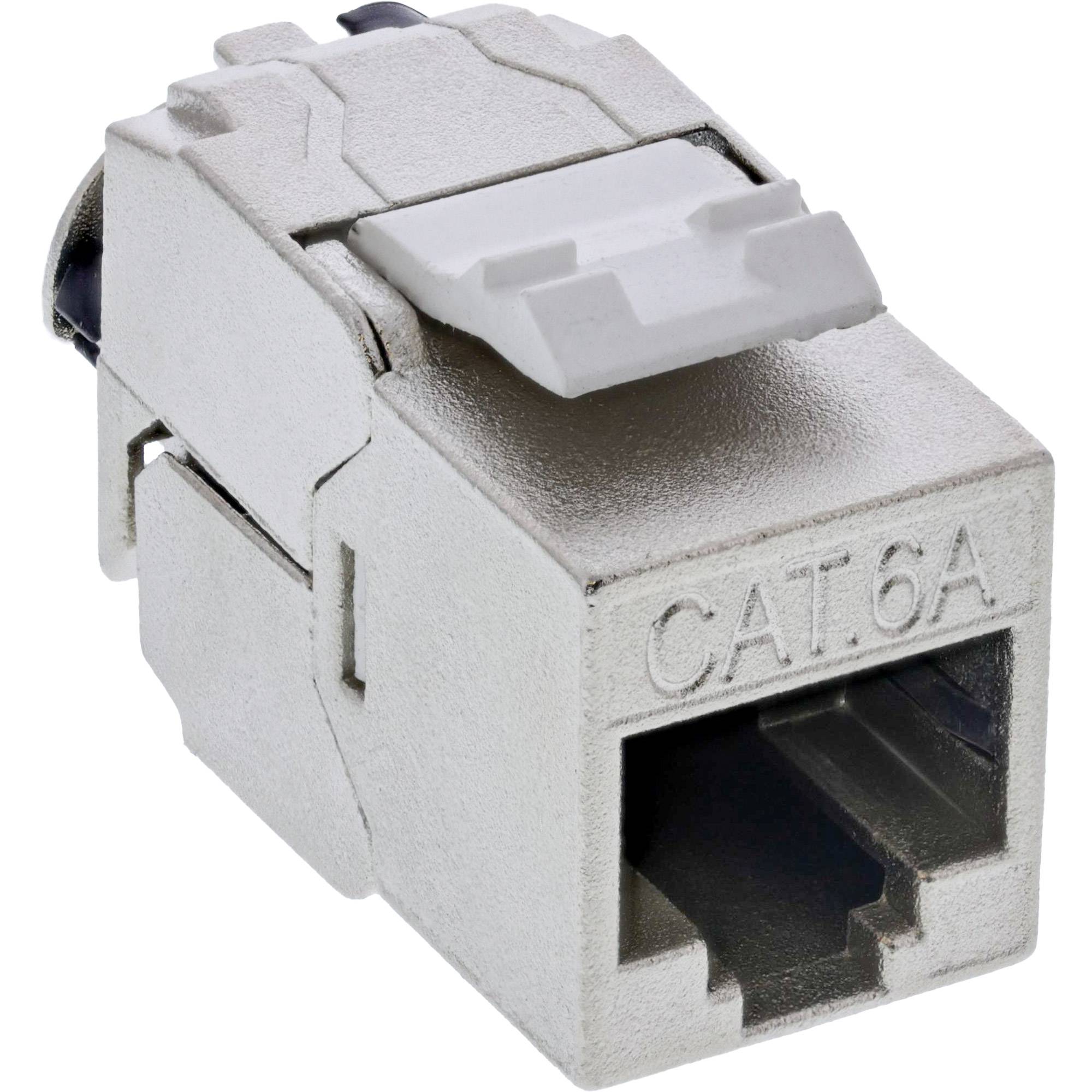 24er Bulk-Pack InLineÆ Keystone RJ45 Buchse Slim, SNAP-In, Cat.6A, integrierter Kabelbinder (B-76202P)-0