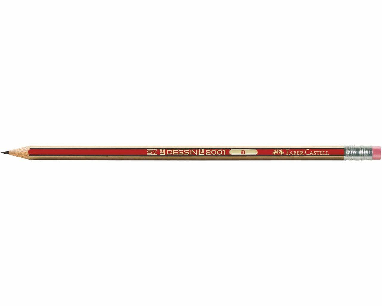 Faber-Castell 112101 matita di grafite B 1 pz (Faber-Castell DESSIN 2001 - blyant - B)-0