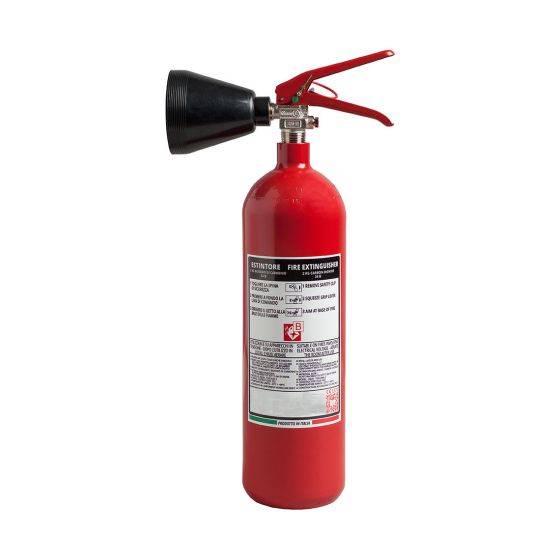 Estintore CO2 2 Kg 34B Omologato EN3/7 Anno 2024 Certificazioni MED e PED-2