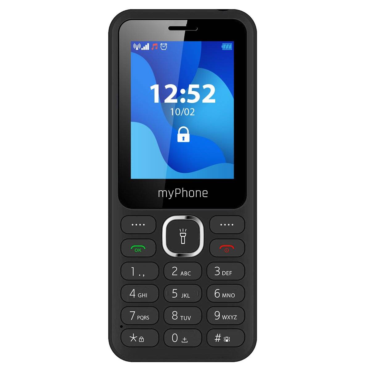 cellulare myPhone 6320 display 2.4, 1000 mAh, doppia SIM, fotocamera da 0,3 Mpx, 2G nero-0