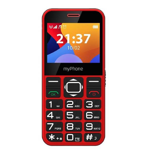 Telefono cellulare myPhone Halo 3 display 2.3, 1000 mAh, porta USB-C, fotocamera da 0,3 Mpx, 2G rosso