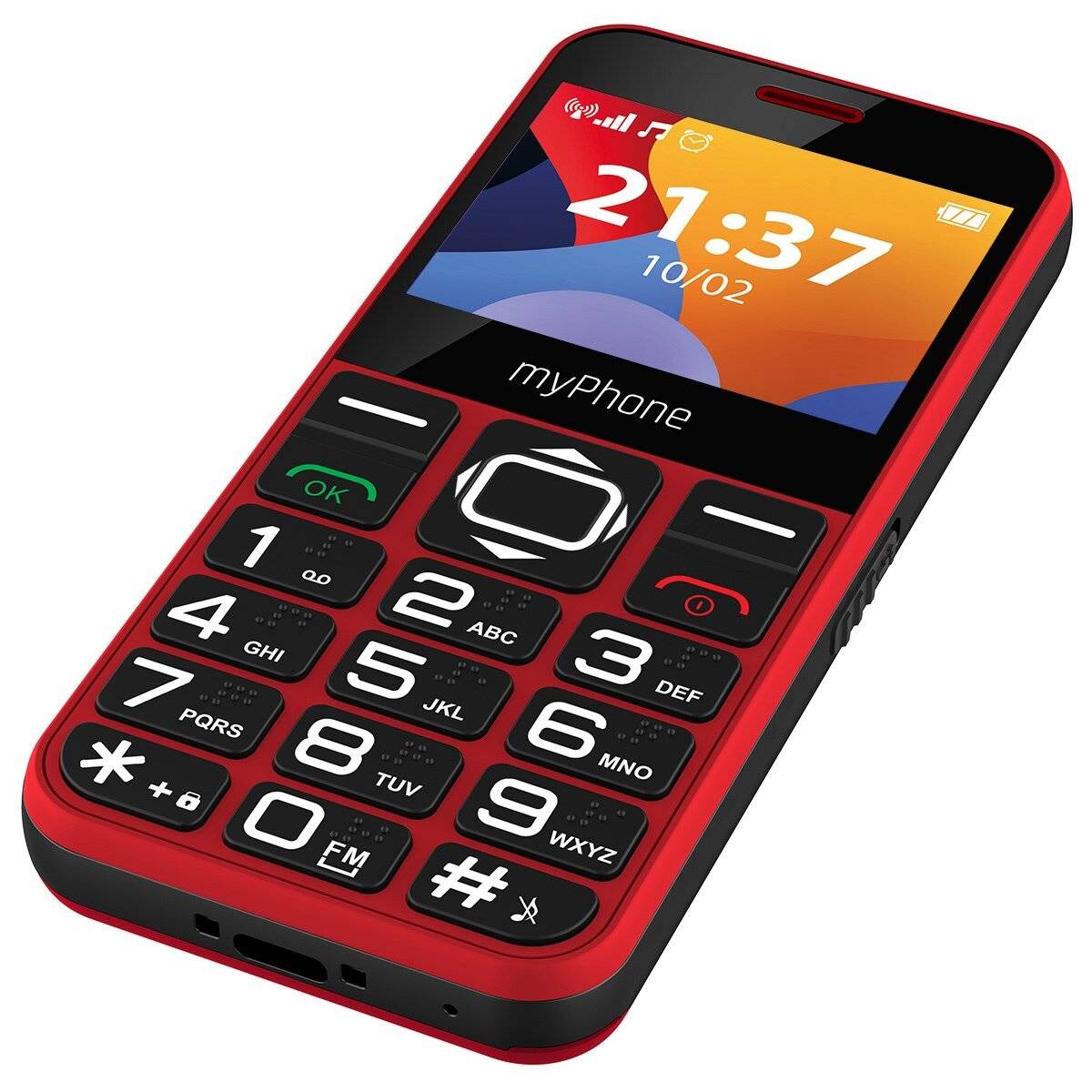 Telefono cellulare myPhone Halo 3 display 2.3, 1000 mAh, porta USB-C, fotocamera da 0,3 Mpx, 2G rosso-2