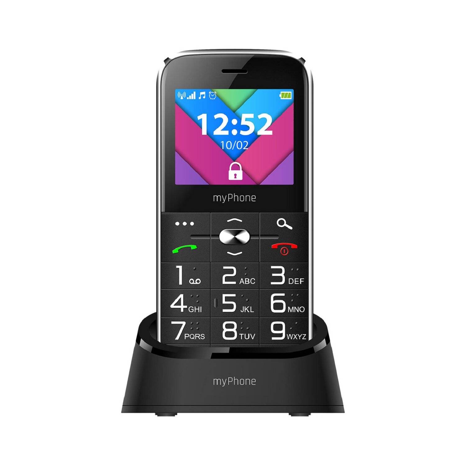 Telefono cellulare myPhone HALO C display 2.2, 1900 mAh, doppia SIM, fotocamera da 0,3 Mpx, 2G nero-0