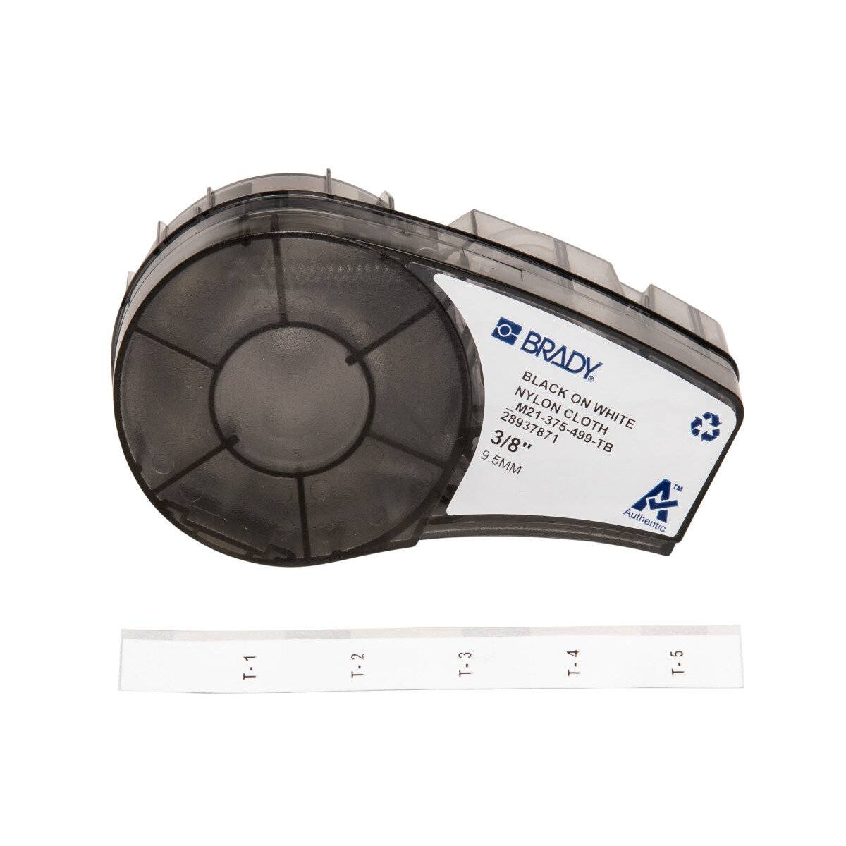 Brady BP110938 Klemmblock- Kennzeichnung, weiß, 9,5 mm x 4,9 m, für BMP21/M211/M210, M21-375-49 Etichette-1